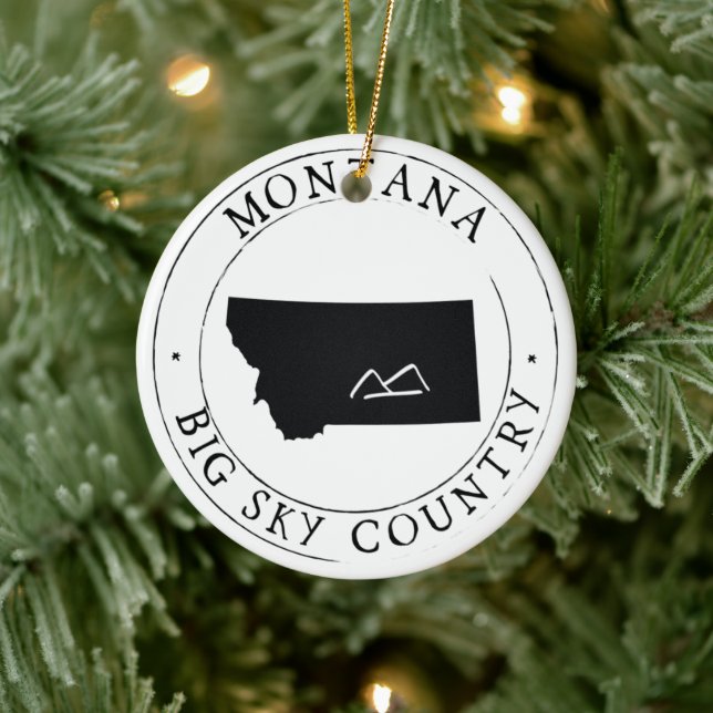 Enfeites de natal de Montana Big Sky Country (Árvore)