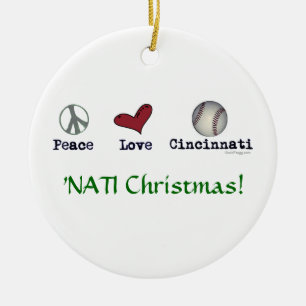 Enfeites de natal de NATI do amor da paz