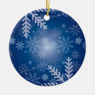 enfeites de natal de neve azul