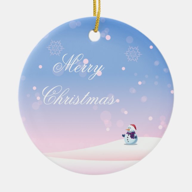 Enfeites de natal de neve/neve (Frente)