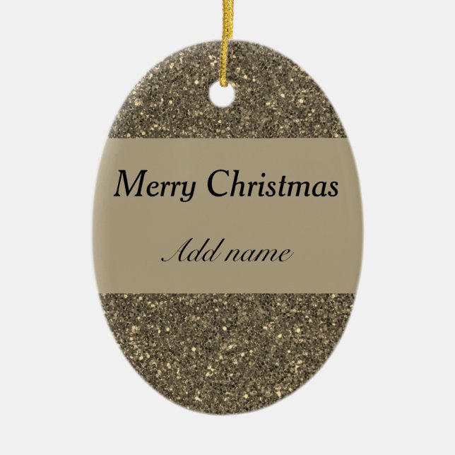 Enfeites de natal de nome de adição personalizado  (Frente)