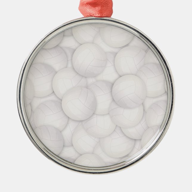 Enfeites de natal de padrão de voleibol (Frente)