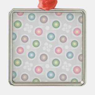 Enfeites de natal de padrão do círculo de Pastel