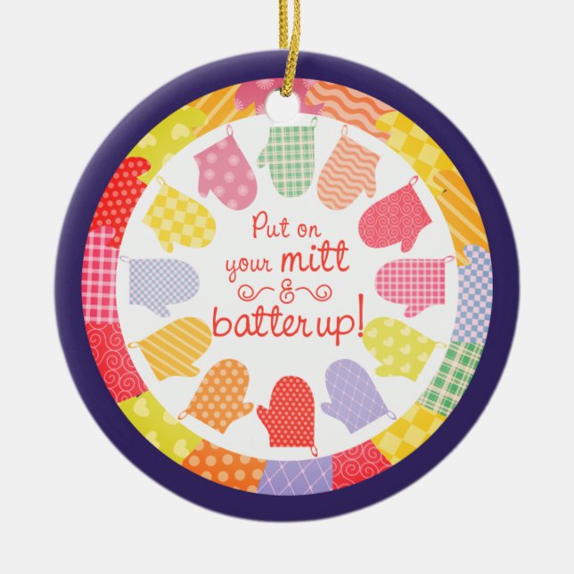 enfeites de natal de panificação de luvas de forro (Frente)