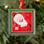 Enfeites de natal de Papais noeis sorridentes<br><div class="desc">Muitos estilos diferentes de ornamento disponíveis. Personalizável.</div>