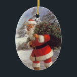 Enfeites de natal de Papais noeis Vintage<br><div class="desc">Enfeites de natal velhos de moda! Belos Enfeites de natal vitorianos para suas decorações de férias! Fácil de personalizar com um nome e data. Um presente especial por menos de 15 dólares.</div>