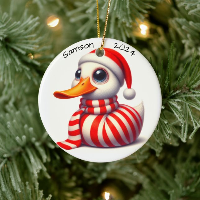 Enfeites de natal de Pato Personalizado (Árvore)
