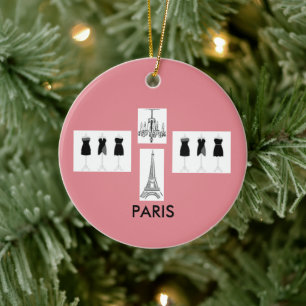 Enfeites de natal de Pensamento Francês Rosa de P