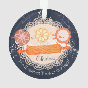 Enfeites de natal de pinos rolantes de biscoitos p