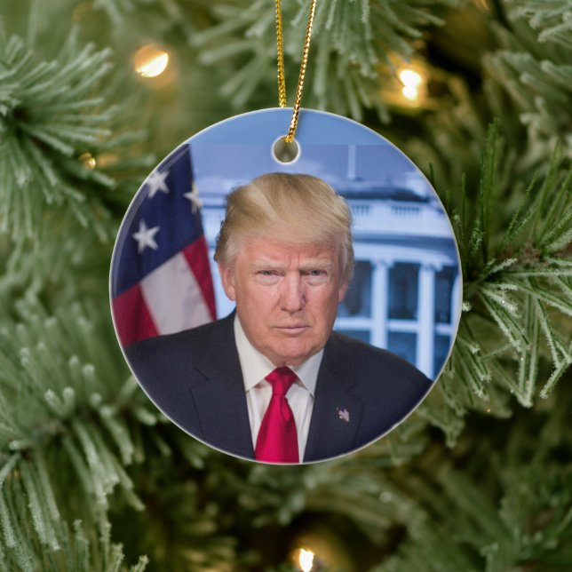 Enfeites de natal DE RETRATO DE TRUMP DONALD TRUMP (Árvore)