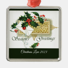 Enfeites de natal de Saudações Vintage Seasons