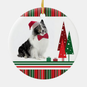 Enfeites de natal de Sheltie