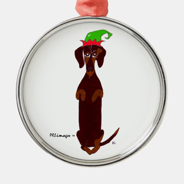 Enfeites de natal de Sidney do Dachshund (Frente)
