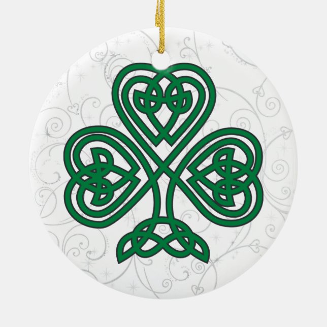 ENFEITES DE NATAL DE SÍMBOLO DE SHAMROCK IRLANDÊS (Traseira)