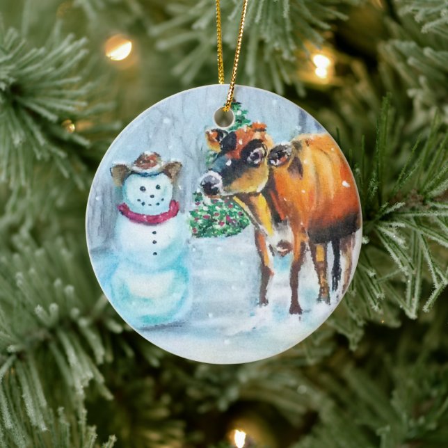 Enfeites de natal de Snowman Cowboy (Árvore)
