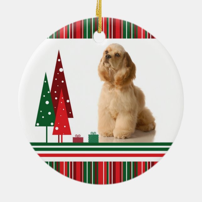 Enfeites de natal de Spanial do Cocker (Traseira)