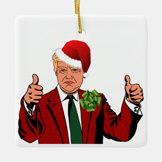 enfeites de natal de trump do santa claus donald (Frente)