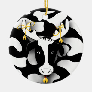 Enfeites de natal de Vaca Engraçado