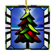 Enfeites de natal de vidro retido