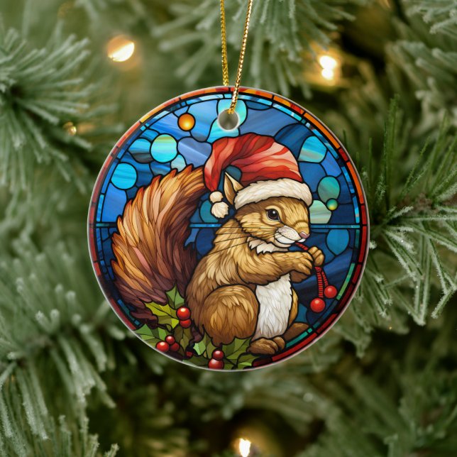 Enfeites de natal de vidro retido (Árvore)