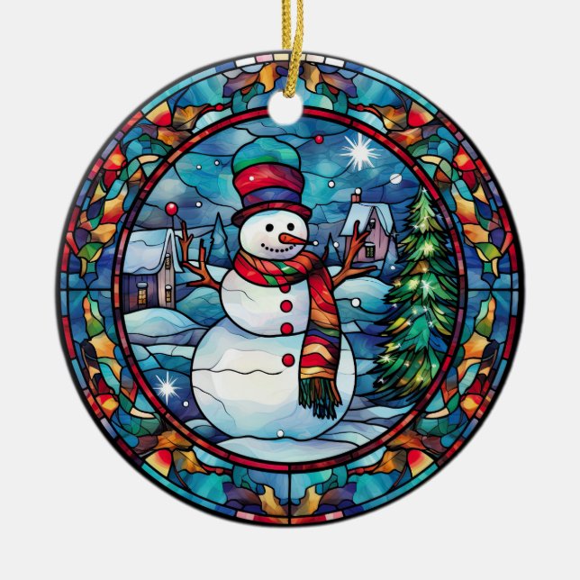 Enfeites de natal de vidro retido (Frente)