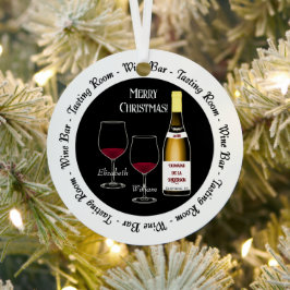 Enfeites de natal de vinho e sala de Provando