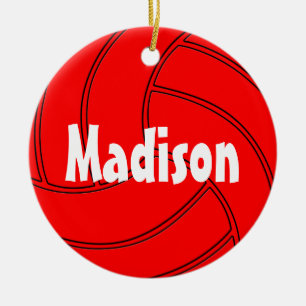 Enfeites de natal de Voleibol Vermelho