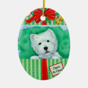 Enfeites de natal de Westie por Borgo