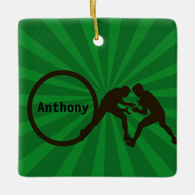Enfeites de natal de Wrestlers Personalizados (Frente)