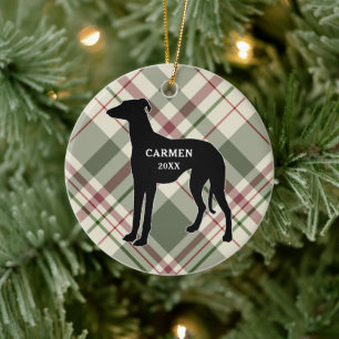 Enfeites de natal de Xadrez Greyhound