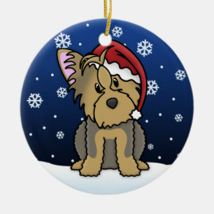 Enfeites de natal de Yorkie dos desenhos animados