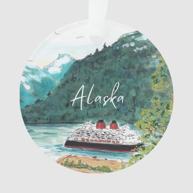 Enfeites de natal do Alaska Cruise (Frente)
