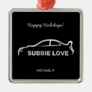 Enfeites de natal do amor Subie" da prata da WTI