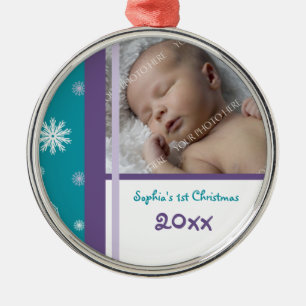 Enfeites de natal do bebê da foto os øs