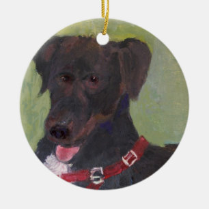 Enfeites de natal do cão preto