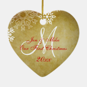 Enfeites de natal do casal do vintage os primeiros