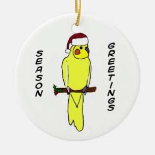 Enfeites de natal do Cockatiel dos cumprimentos da