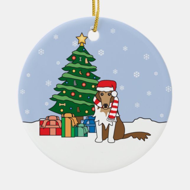 Enfeites de natal do Collie (Frente)