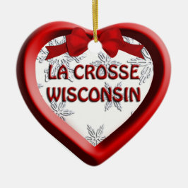 Enfeites de natal do Coração de La Crosse Wisconsi
