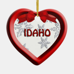 Enfeites de natal do Coração Idaho Snowflake