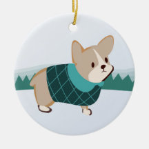 Enfeites de natal do Corgi