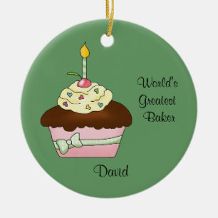 Enfeites de natal do cupcake de Brown