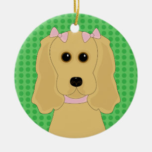 Enfeites de natal do design do cão de cocker