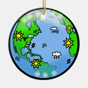 Enfeites de natal do Dia da Meteorologia Mundial