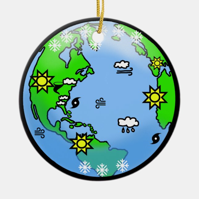 Enfeites de natal do Dia da Meteorologia Mundial (Frente)