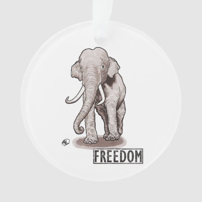 Enfeites de natal do elefante da "liberdade" (Frente)