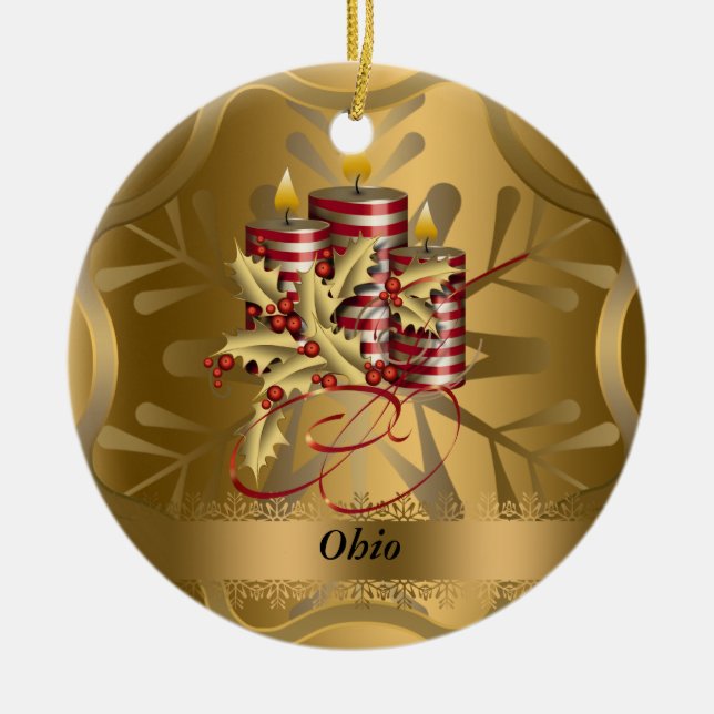 Enfeites de natal do estado de Ohio (Frente)