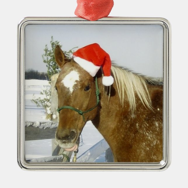 Enfeites de natal do feriado do cavalo (Frente)