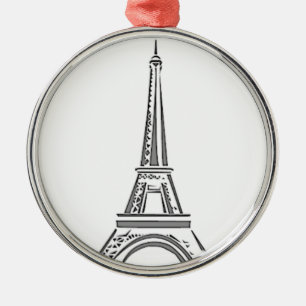 Enfeites de natal do francês de Paris da torre