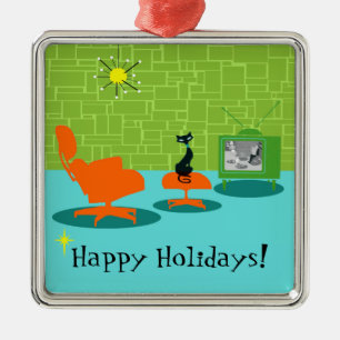 Enfeites de natal do Gatinho de Idade do Espaço Re